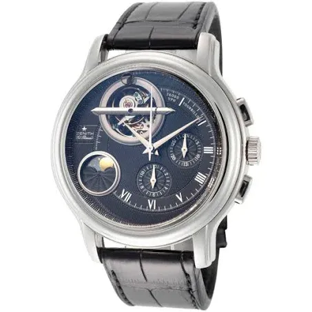 Zenith-watches Zenith Chronomaster Tourbillon Moonphase Day & Night Black Men's Watch - 65-1260