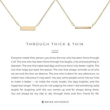 BRYAN ANTHONYS Bryan Anthonys Through Thick & Thin Necklace Set in Gold