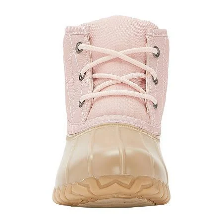 St John St. John's Bay Womens Denton Rain Boots Block Heel | Pink | Regular 6 | Boots