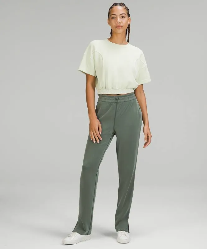 HGC Apparel Lululemon Women's Brushed Softstreme Split-Hem High-Rise Pants - Green - Size 10
