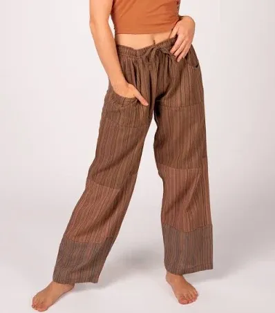 TAMGA Designs Brown Patchwork Pants - Patchwork Pants | Patchwork Clothing | Soul Flower