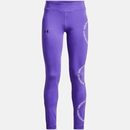 Under Armour Under Armour Girls' Favorite 2.0 Leggings Tapered Leg Athletic Pants - Purple, YMD