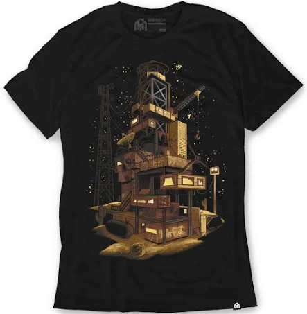Meander Apparel Into The Am Wasteland Tee - Men's Graphic T-Shirt - Ultra-Soft Fitted Graphic Tee