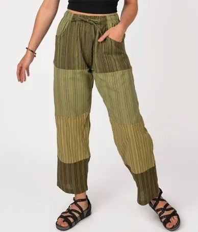 TAMGA Designs Green Patchwork Pants - Patchwork Pants | Patchwork Clothing | Soul Flower