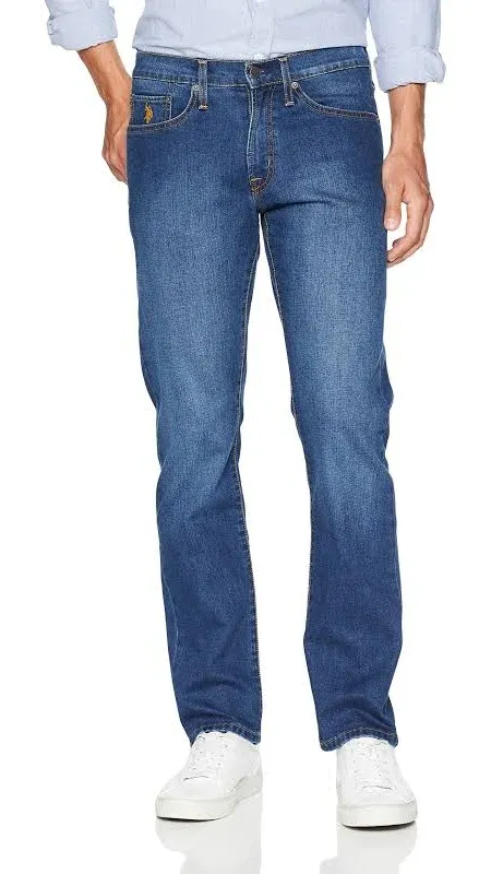 US Polo ASSN U.S. Polo Assn. Activate/Stretch Jeans Medium Wash Blue Men's Slim Size : 38x30