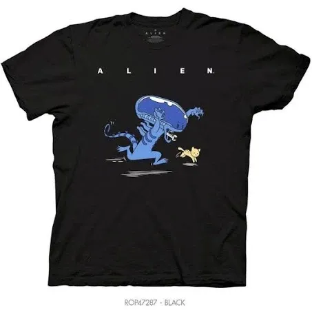 Ripple Junction Alien Xenomorph and Cat Men's T-Shirt,  Large, Ripple Junction (GameStop)