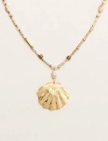Leah Alexandra Shelby Shores Beaded Necklace - Gold