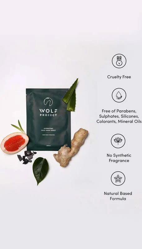 WASH LAB Wolf Project - Hydrating Face Mask Sheet - 5 Pack