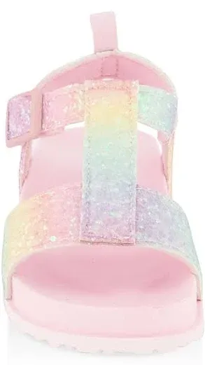 Oomphies Womens Toddler Girls Velcro Strap Glitter Sandals Multi Size 9