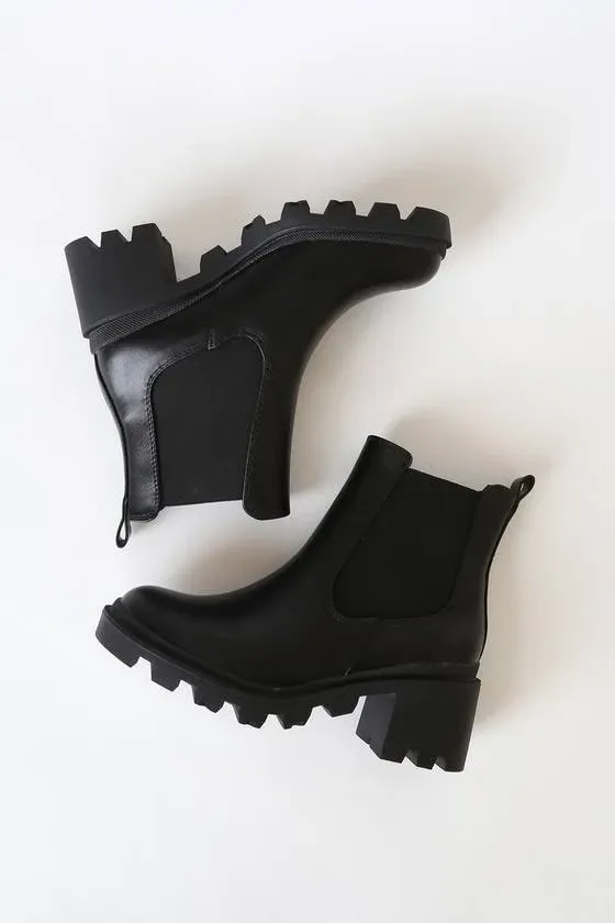 Fashionshoeshouse Lulus | Waylen Black Ankle High Heel Boots | Size 10