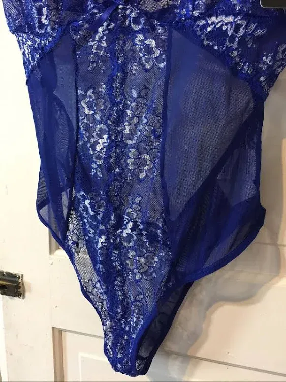 Avidlove Avidlove Lingerie For Women Lace Royal Blue Negligee Large