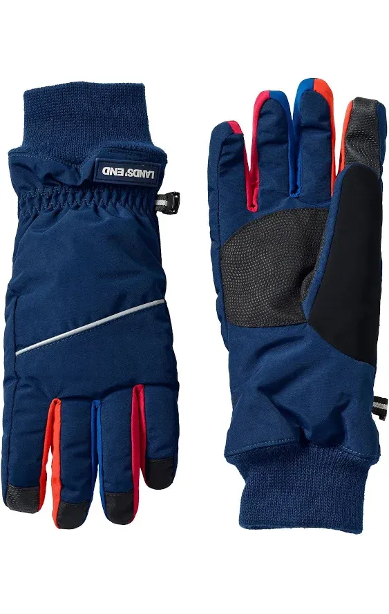 Lands End Women's EZ Touch Screen Squall Winter Gloves - Lands' End - Blue - S