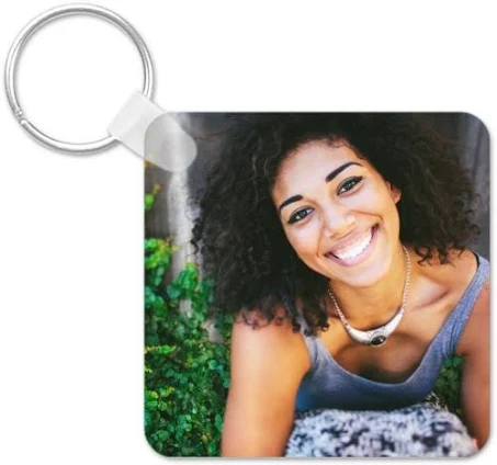 Cappagallo Shutterfly Key Chains: Photo Gallery Key Ring, Square, Multicolor, Adult Unisex, Grey