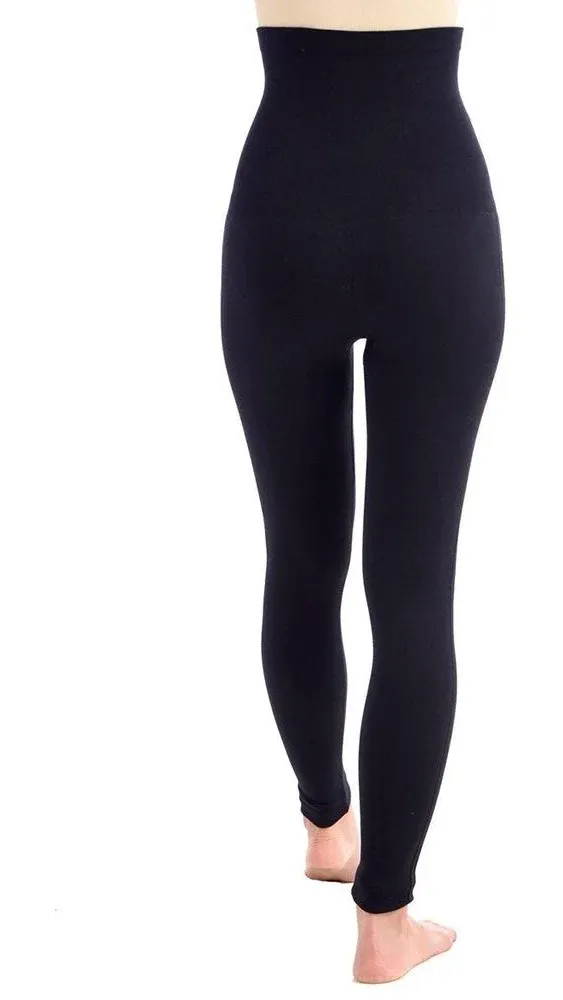 HGC Apparel New Shaping Legging with Extra High 8" Waistband - Black S/M