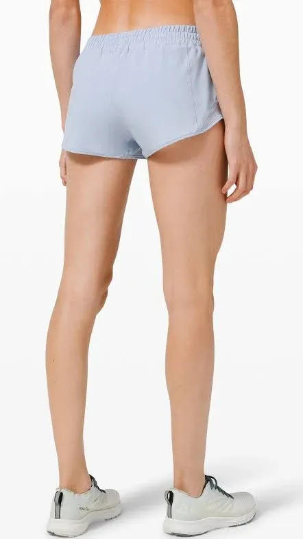 HYLETE Lululemon Women's Run Hotty Hot Low-Rise Lined Shorts 2.5" - White|Pastel - Size