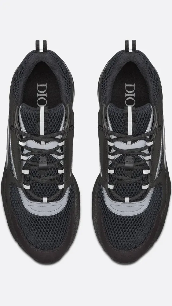 BOC Dior - B22 Sneaker Black Technical Mesh and Smooth Calfskin - Size 44.5 - Men