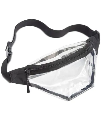 Bespoke Bespoke Men's Bag Black Clear One Size Fanny Waist Pack Zip Accessory