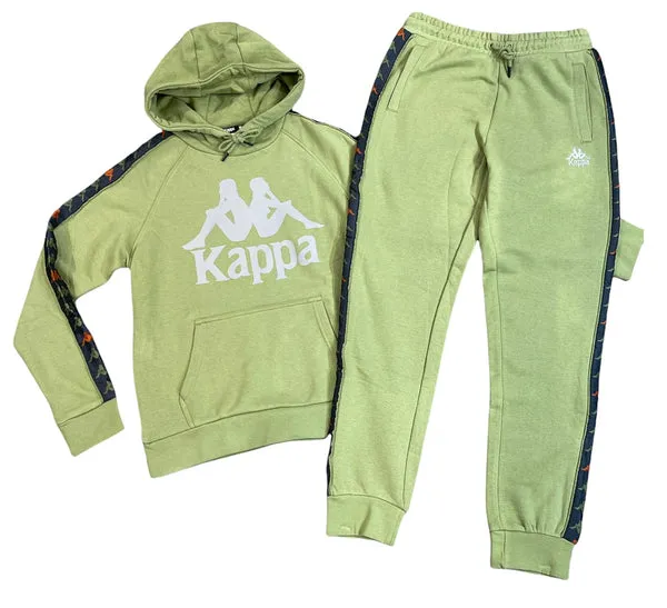 Kappa Kappa 222 Banda Hurtado Hoody & Alanz 3 Sweatpant Set - Green Salvia