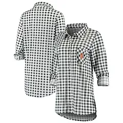 Unbranded Women's Concepts Sport Charcoal San Francisco Giants Wanderer Long Sleeve Button-Up Nightshirt