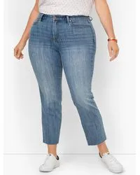 talbots Plus Size Exclusive Modern Ankle Jeans - Blue