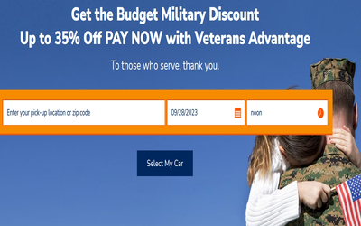 Get up to 35% military discount on your budget