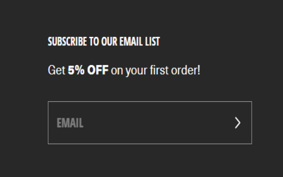Subscribe to emails and get 5% discount