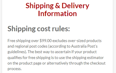 Free Shipping Is Available On Orders Over $99