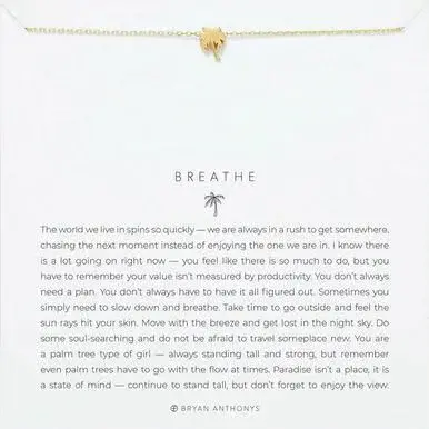 Olympiah Bryan Anthonys Breathe Necklace - Gold | Giving Tree Gallery