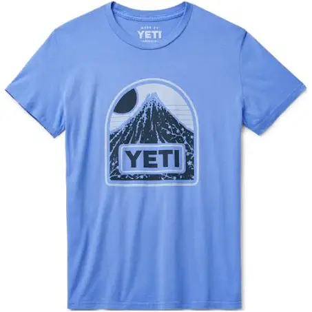 Oska Yeti Women's Summit Badge Short Sleeve T-Shirt - Offshore Blue