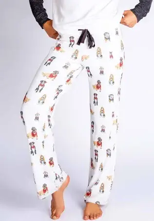 Pj Salvage PJ Salvage Hipster Hounds Lounge Pant in Ivory